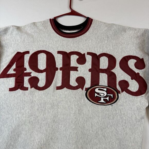 Vintage San Francisco 49ers Sweatshirt 90's  2XL Huge Spell Out Rare Legends Tag - Picture 2 of 10